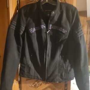 Harley-Davidson Black Jacket with Purple Accents